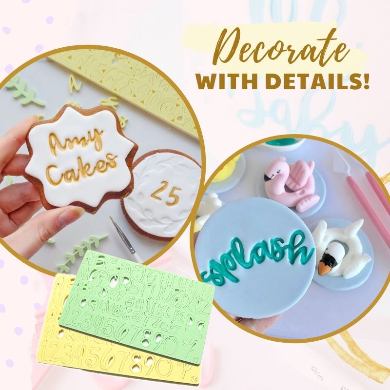 DIY Alphabet Cake Stamp Fondant Mold